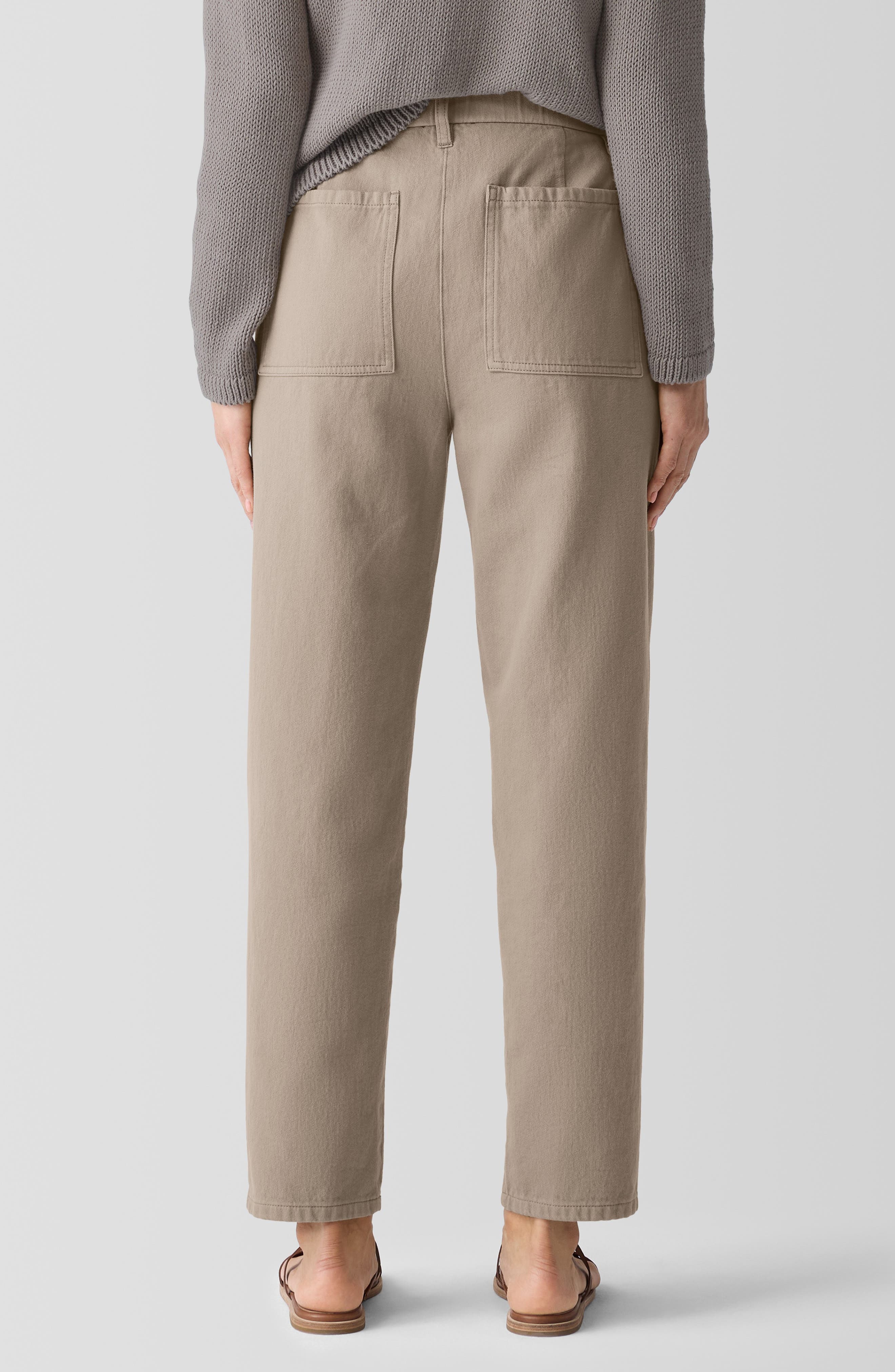 Eileen Fisher Organic Cotton Tapered Ankle Pants