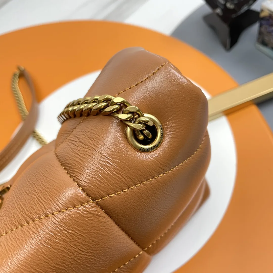 Saint Laurent Brown Quilted Leather Shoulder Bag product photo from LabelPicks