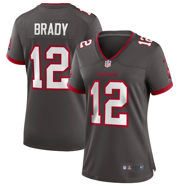 Tom Brady Tampa Bay Buccaneers Nike Women's Alternate Game Jersey - Pewter/Red