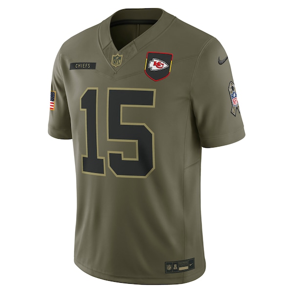 Patrick Mahomes Kansas City Chiefs Nike 2025 Salute to Service Limited Jersey - Olive