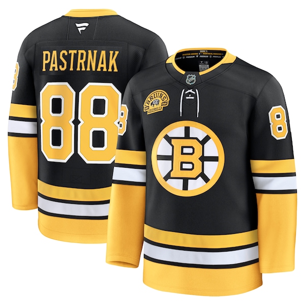 David Pastrnak Boston Bruins  Alternate 100th Anniversary Premium Jersey - Black