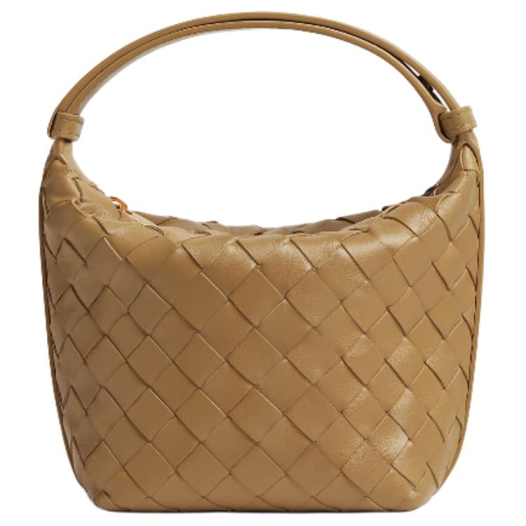 Bottega Veneta Candy Wallace Women's Shoulder & Handbag, Brown with Gold-Tone Adjustable Strap