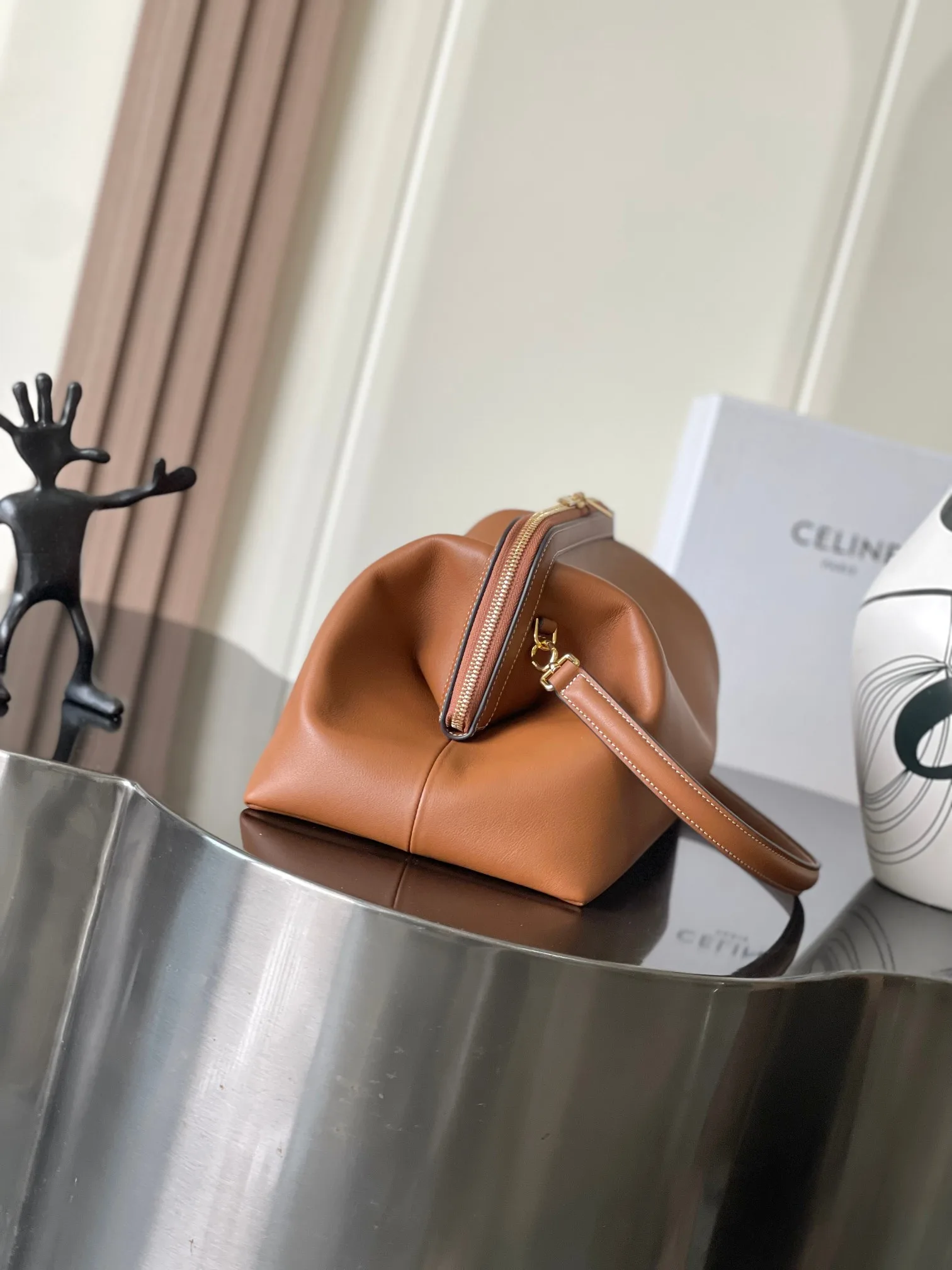 Celine Brown Calfskin Top Handle Bag product photo from LabelPicks