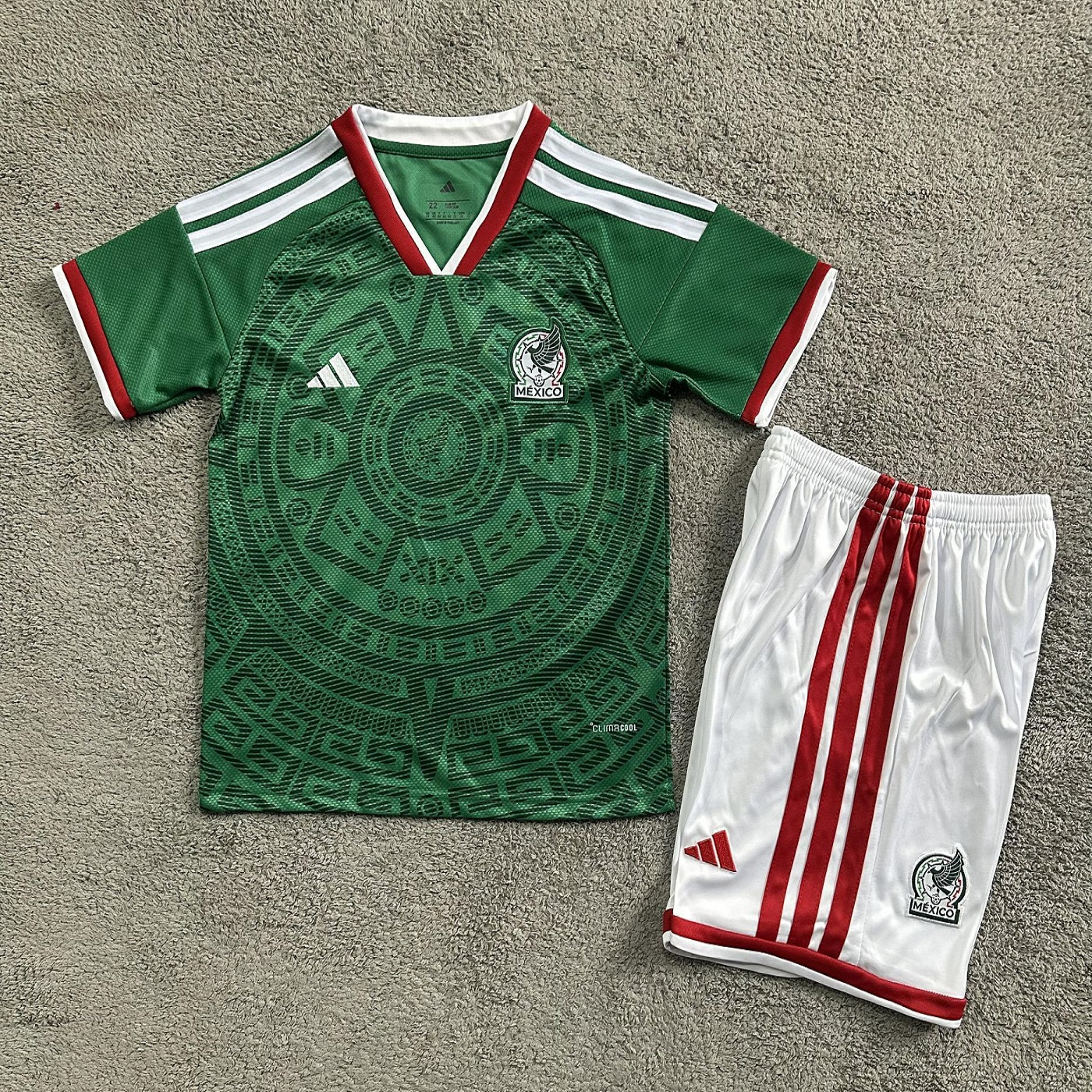 Mexico National Team 2026 World Cup Home Kit Fan Version – Aztec Sun Stone Design