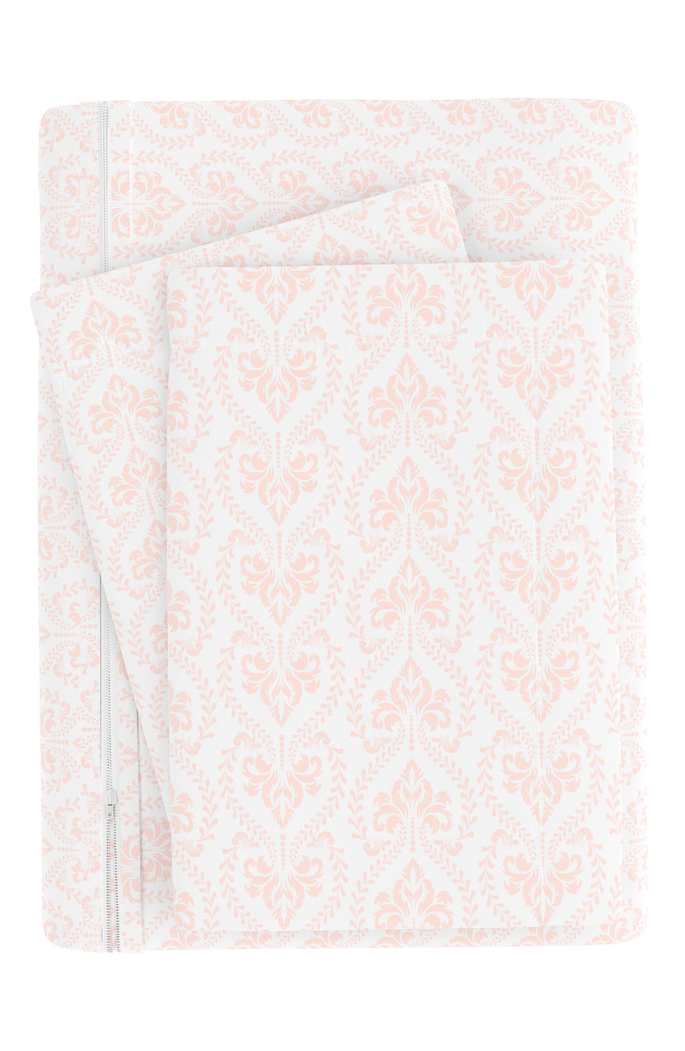 HOMESPUN IENJOY HOME Premium Ultra Soft Classic in Pink Pattern 3-Piece Duvet Cover Set
