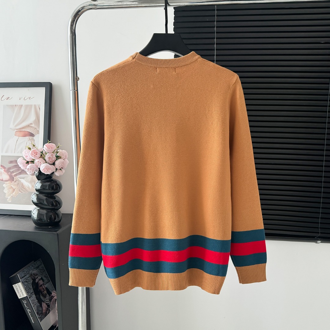 1021 New traffic light color-matching knit sweater