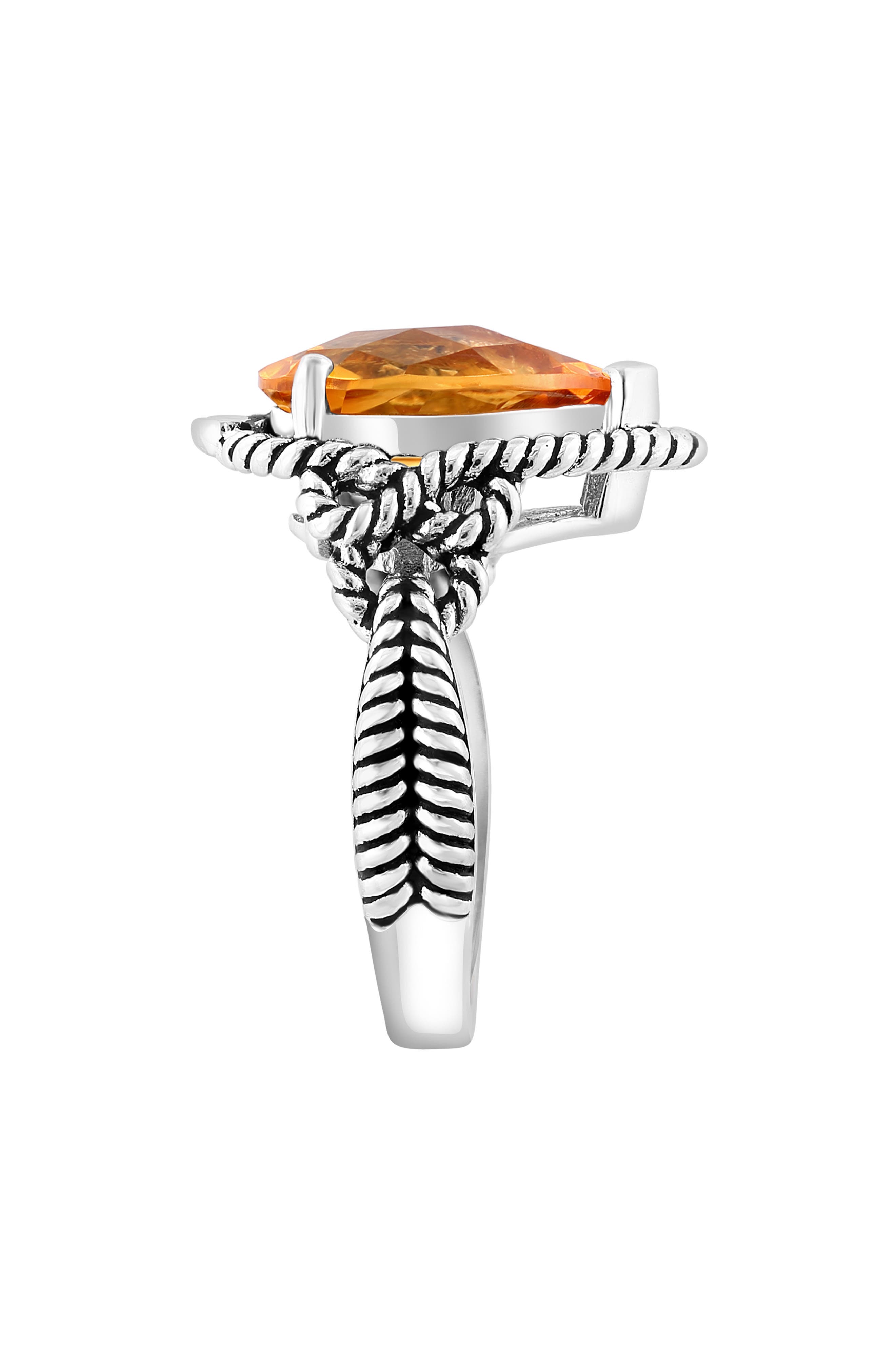 EFFY Sterling Silver & 18K Yellow Gold Citrine Ring