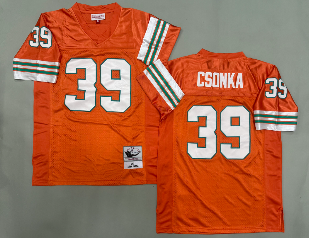Larry Csonka Miami Dolphins Authentic Throwback Retired Player Jersey