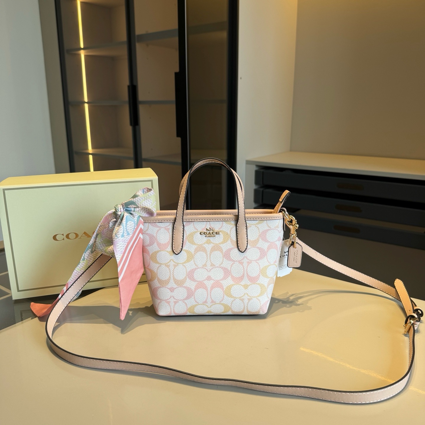 COACH mini city tote bag