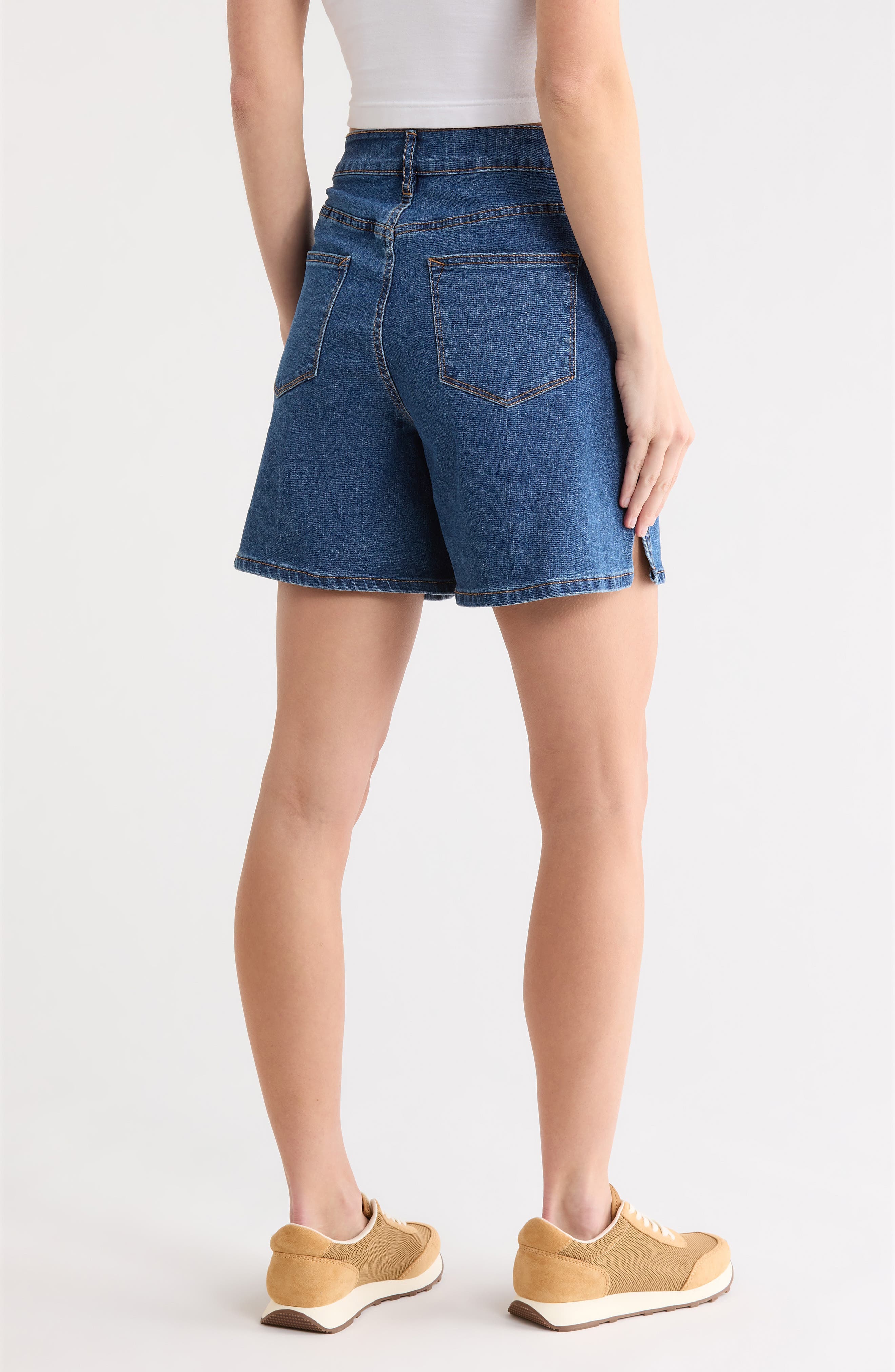 Vigoss Side Slit Denim Shorts