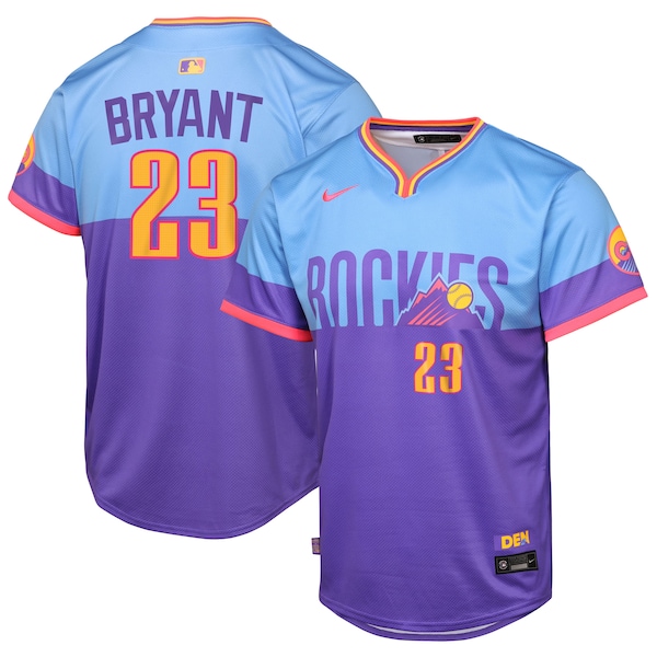 Kris Bryant Colorado Rockies Nike Youth 2025 City Connect Limited Player Jersey - Purple/Light Blue