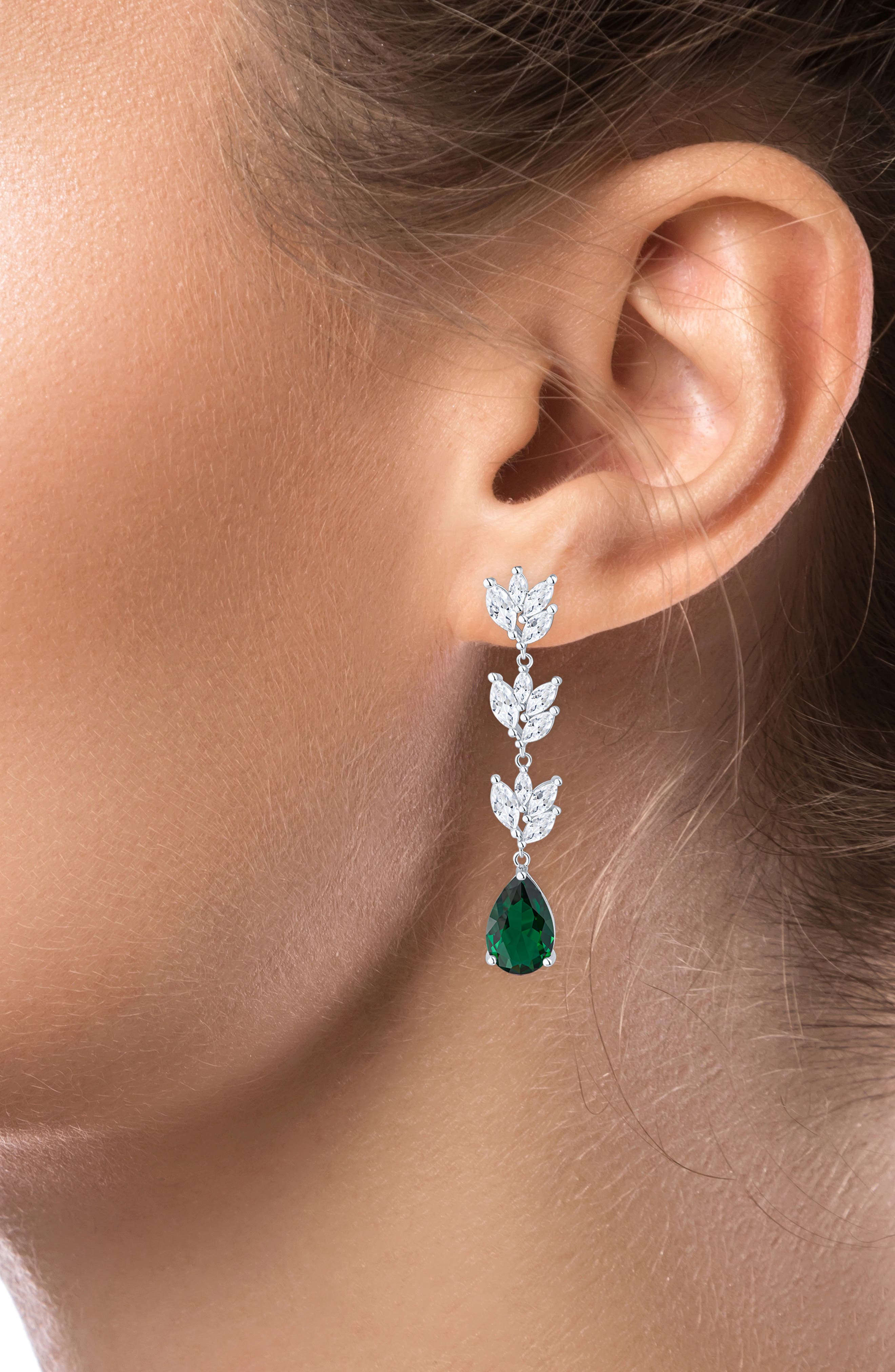 CZ by Kenneth Jay Lane Marquise & Pear Cubic Zirconia Drop Earrings