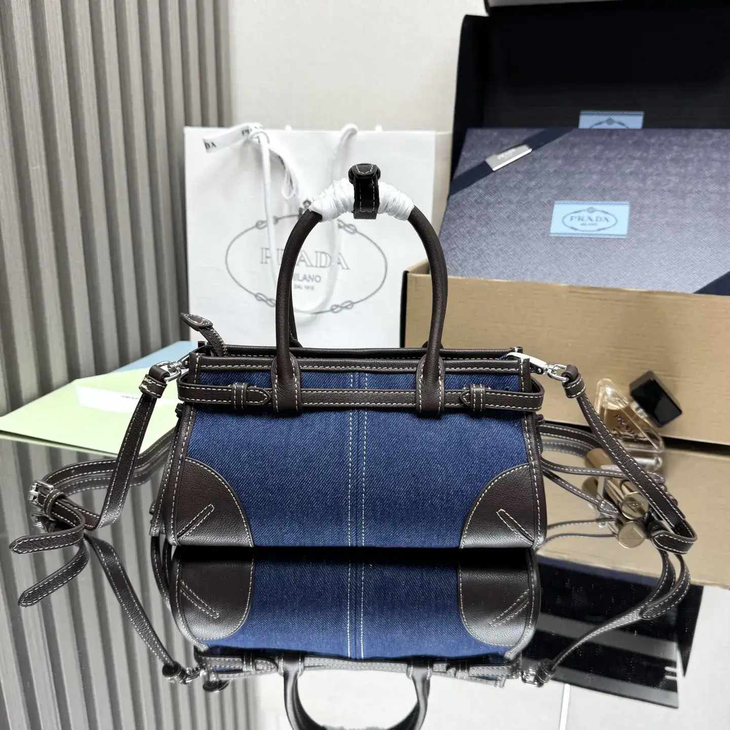 Prada Calfskin Bonnie Top Handle Bag product photo from LabelPicks