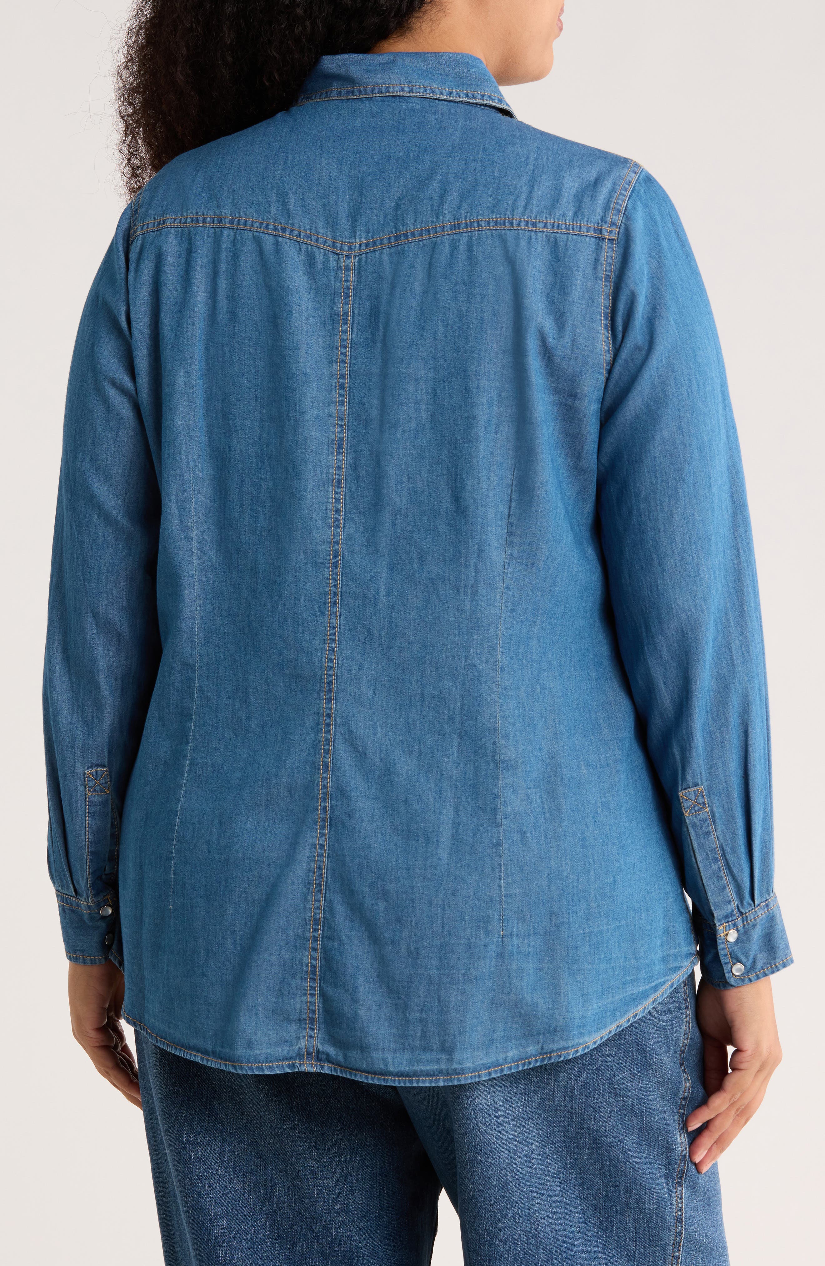 DR2 by Daniel Rainn Western Long Sleeve Denim Shirt