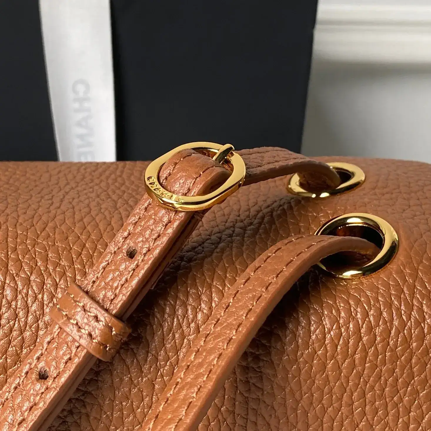 Chanel Classic Flap Gold Grained Leather Shoulder Bag product photo from LabelPicks