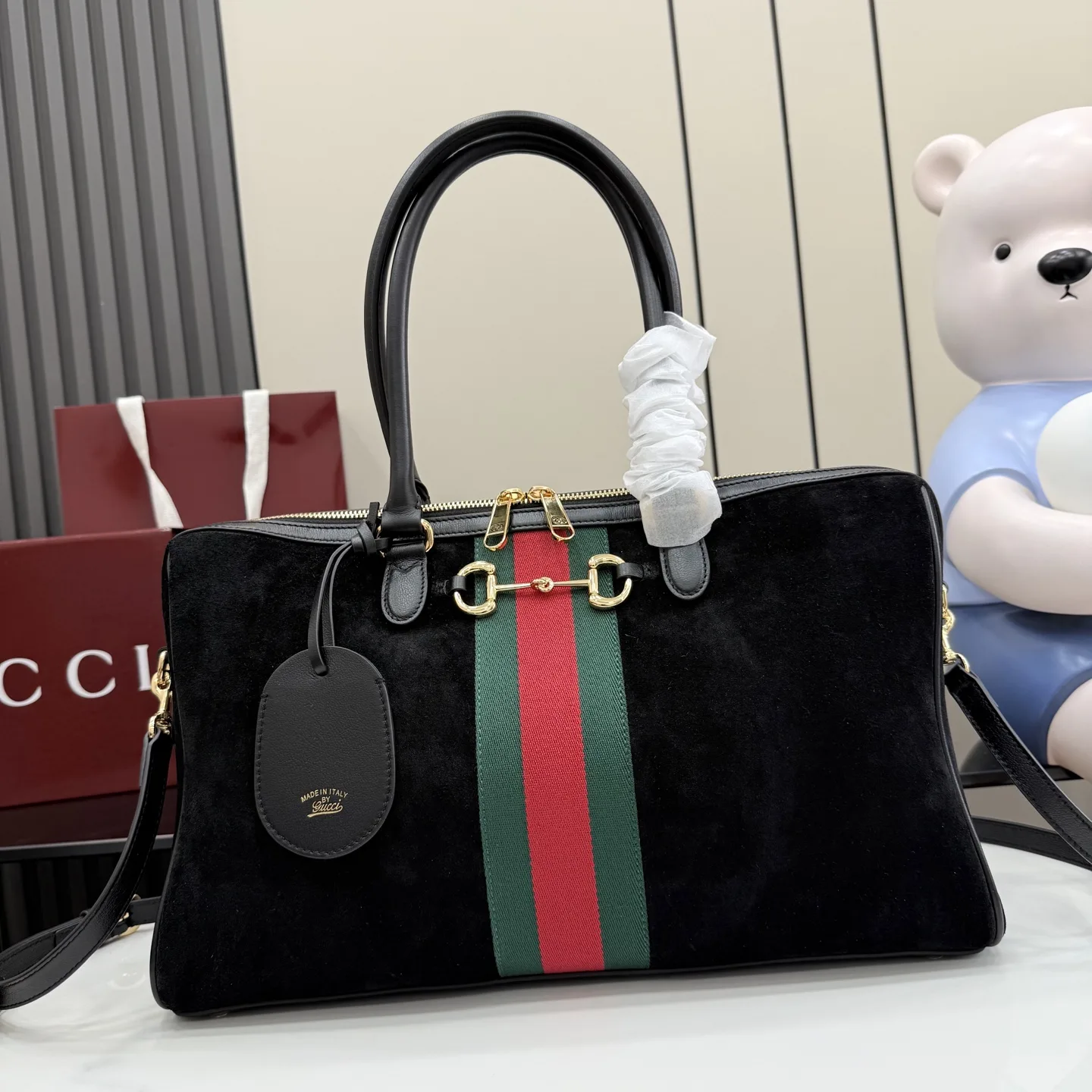 Gucci Horsebit Black Quilted Leather Top Handle Bag product photo from LabelPicks