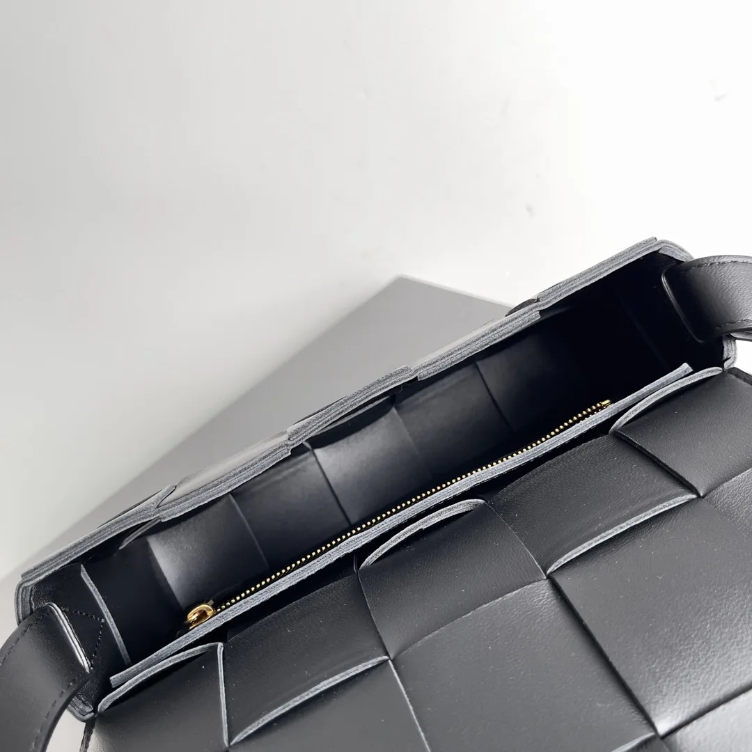 Bottega Veneta Cassette Black Grained Leather Shoulder Bag product photo from LabelPicks