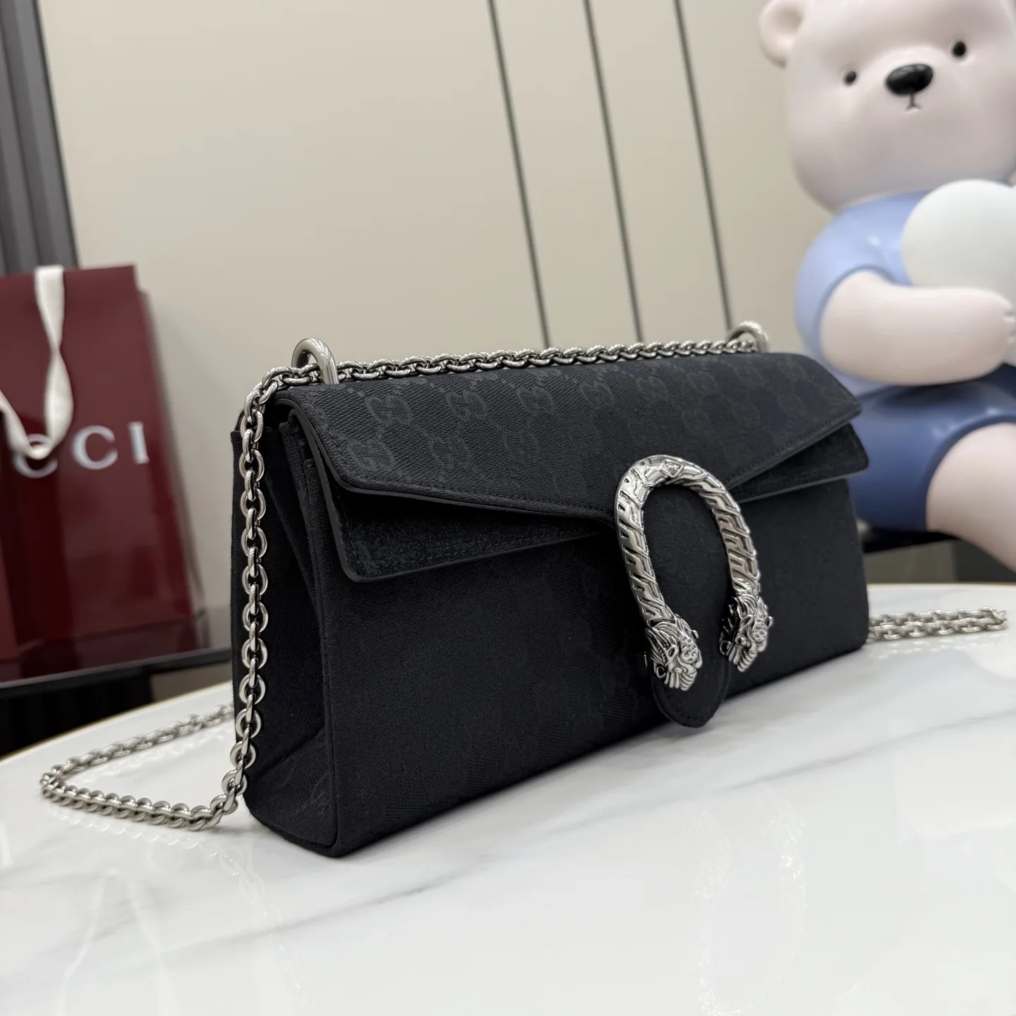 Gucci Black Dionysus Suede Leather Shoulder Bag product photo from LabelPicks