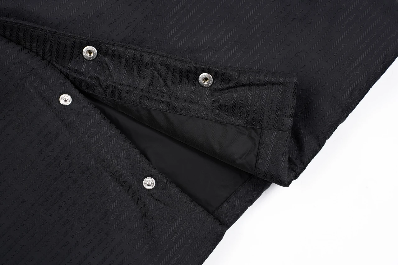 Prada Black Jacquard Triangle Logo Padded Jacket product photo from LabelPicks