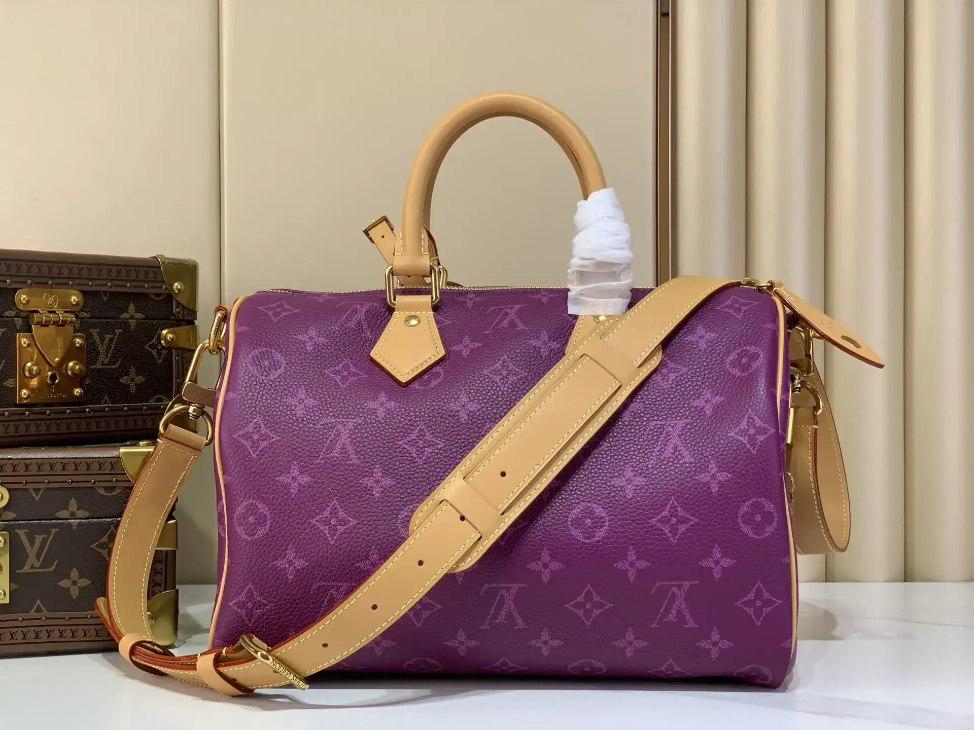 Louis Vuitton Blue Speedy Calfskin Top Handle Bag product photo from LabelPicks