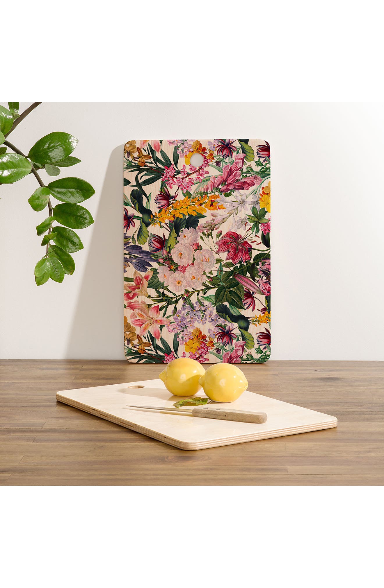 Deny Designs Burcu Korkmazyurek Vintage Garden X Rectangle Cutting Board
