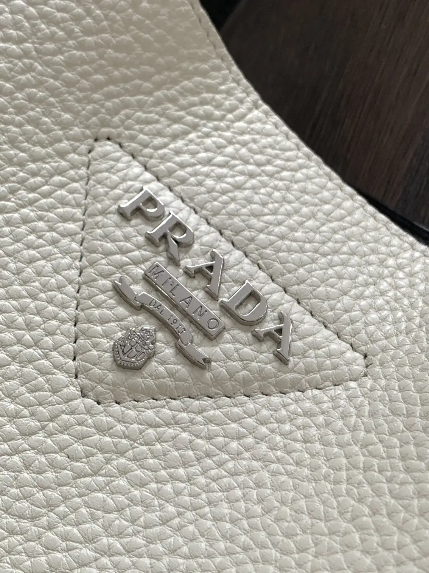 Prada Silver Calfskin Tote Bag product photo from LabelPicks