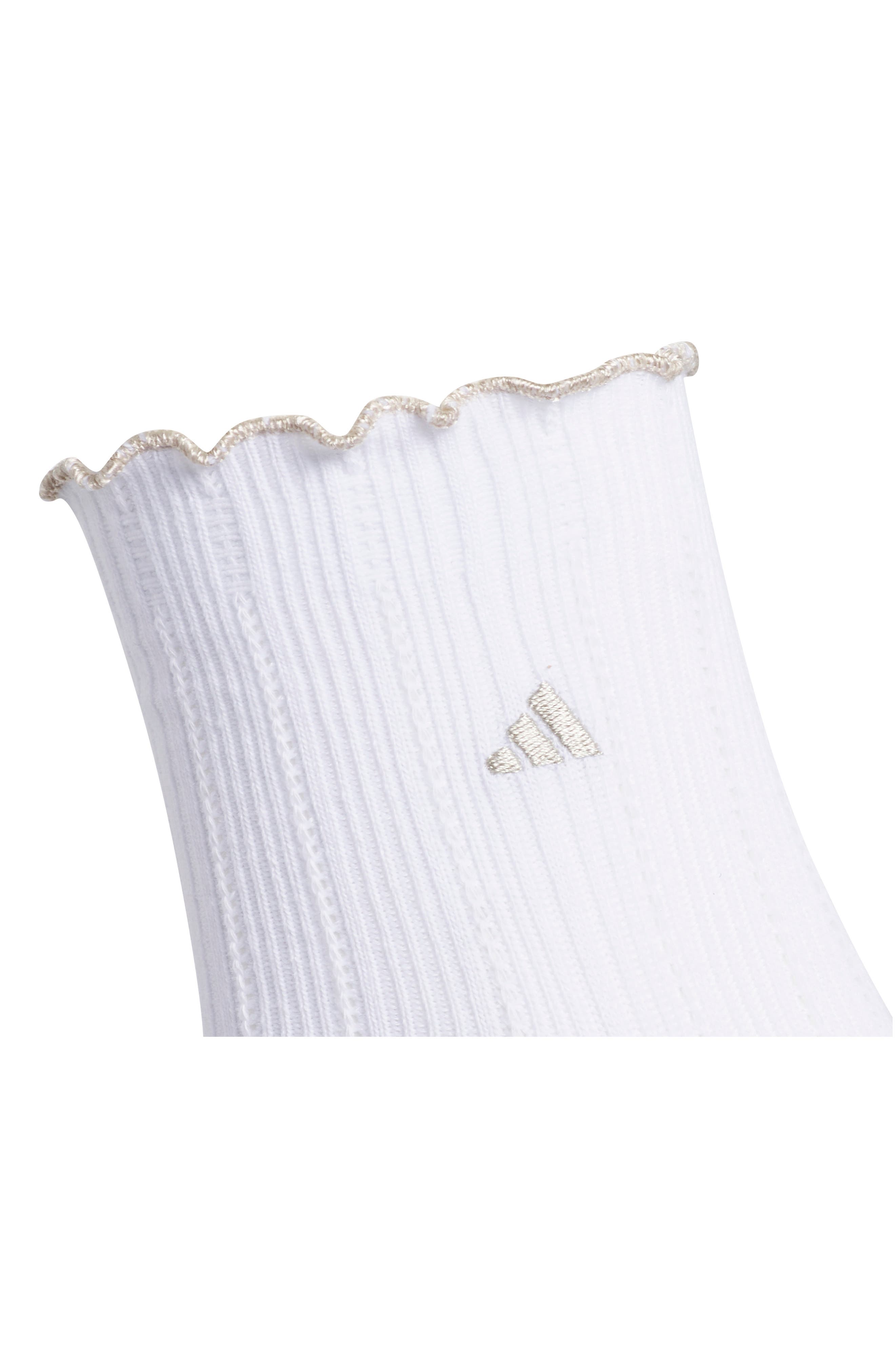 adidas 3-Pack Ruffle Crew Socks