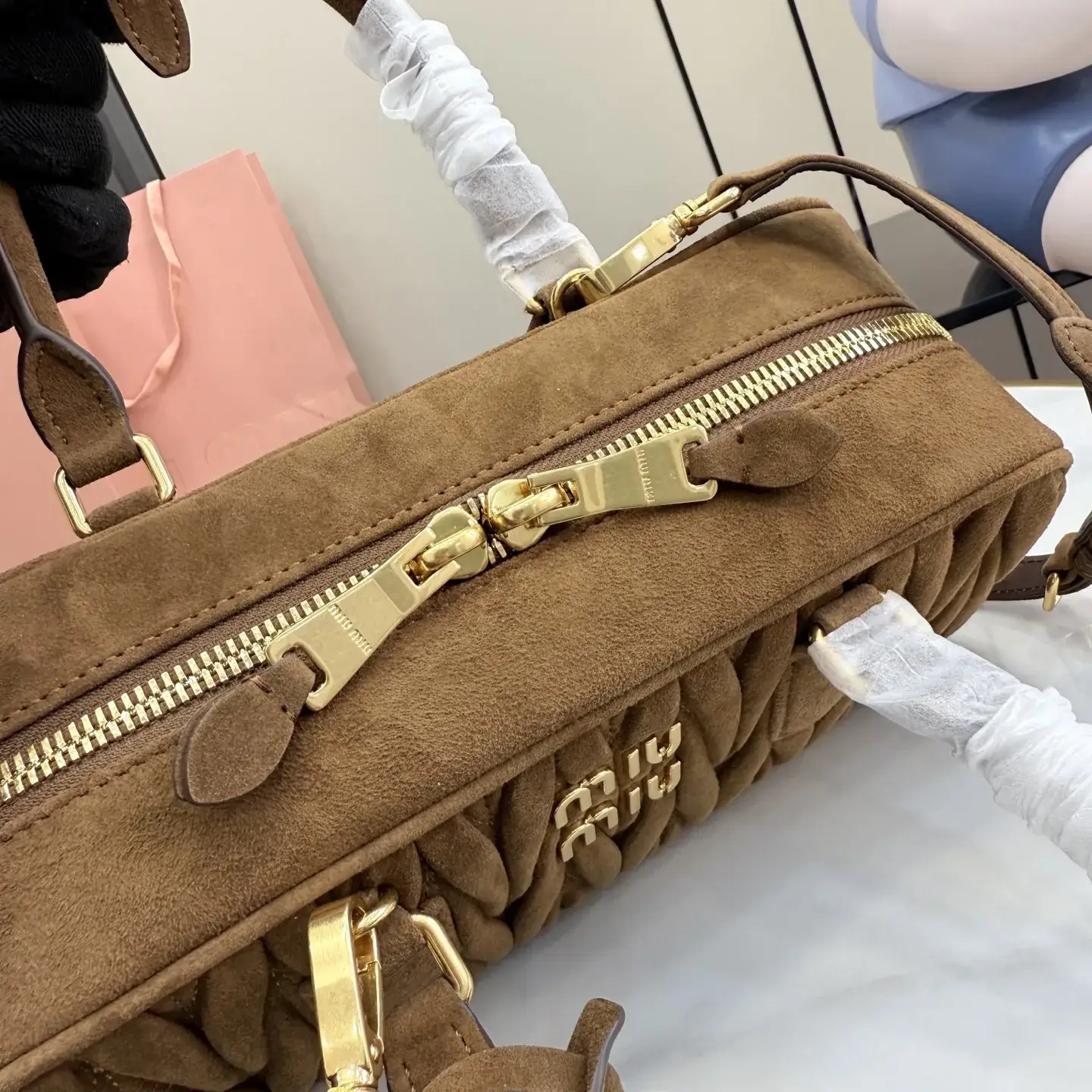Miu Miu Matelasse Lambskin Top Handle Bag product photo from LabelPicks