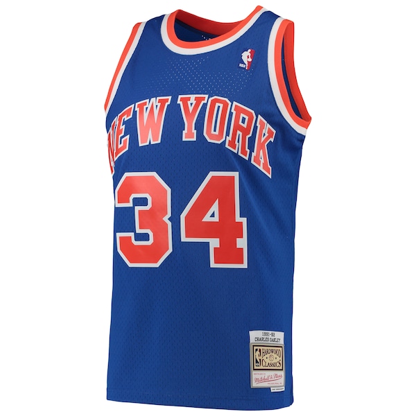 Charles Oakley New York Knicks Hardwood Classics Swingman Jersey - Blue