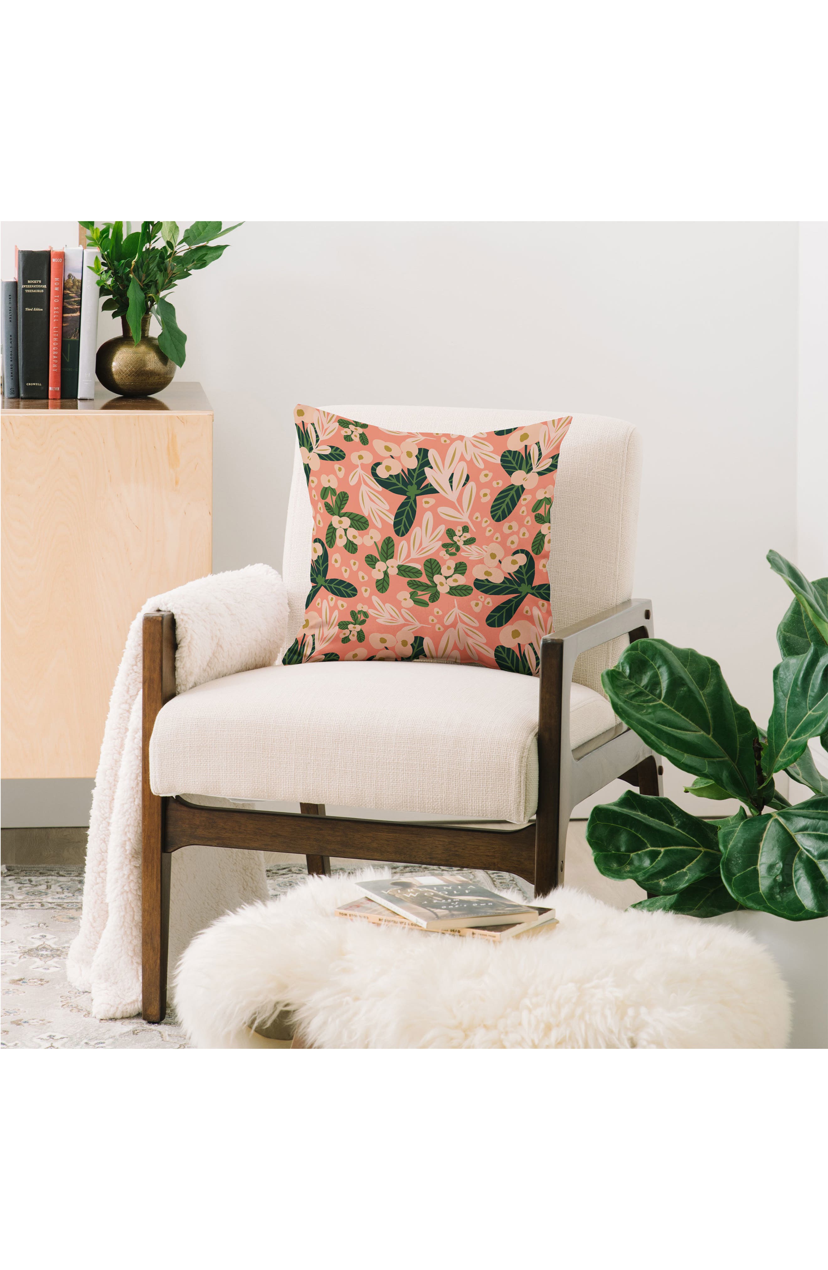 Deny Designs Oris Eddu Poppy Pine Pink Outdoor Pullow