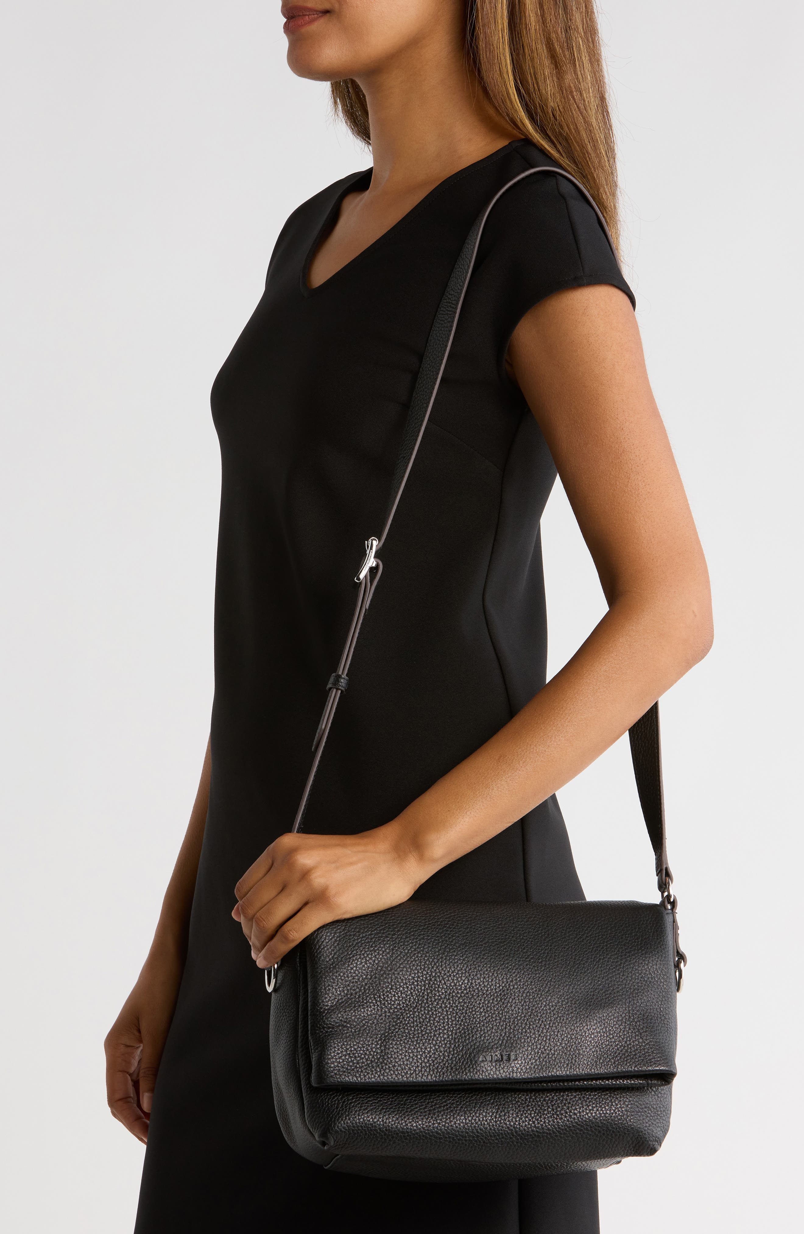 AIMEE Preston Medium Leather Crossbody Bag