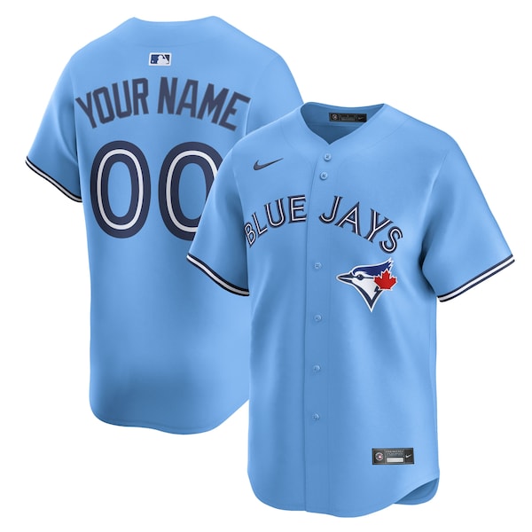 Toronto Blue Jays Nike Alternate Limited Custom Jersey - Light Blue