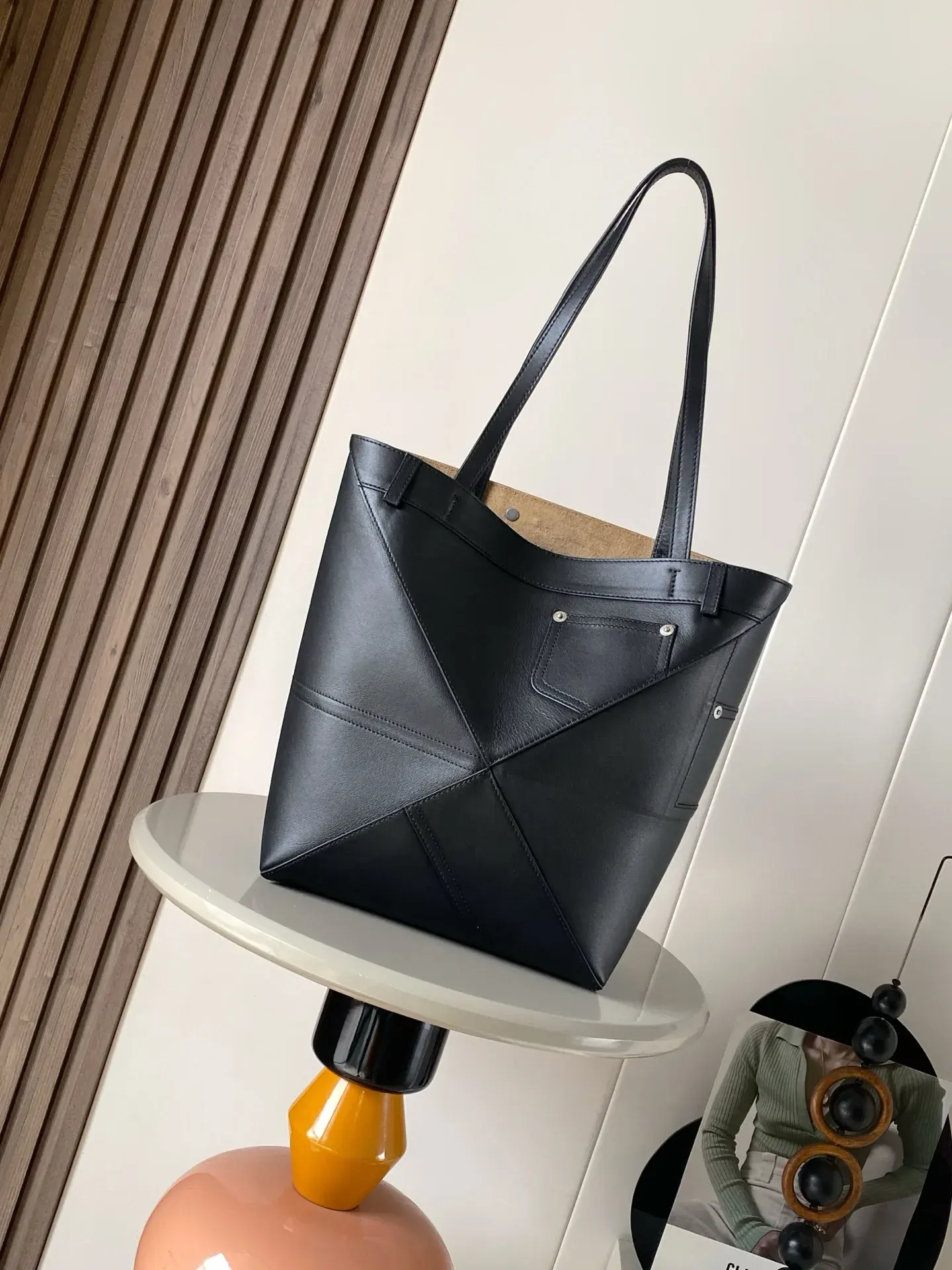 Loewe Black Puzzle Calfskin Tote Bag product photo from LabelPicks