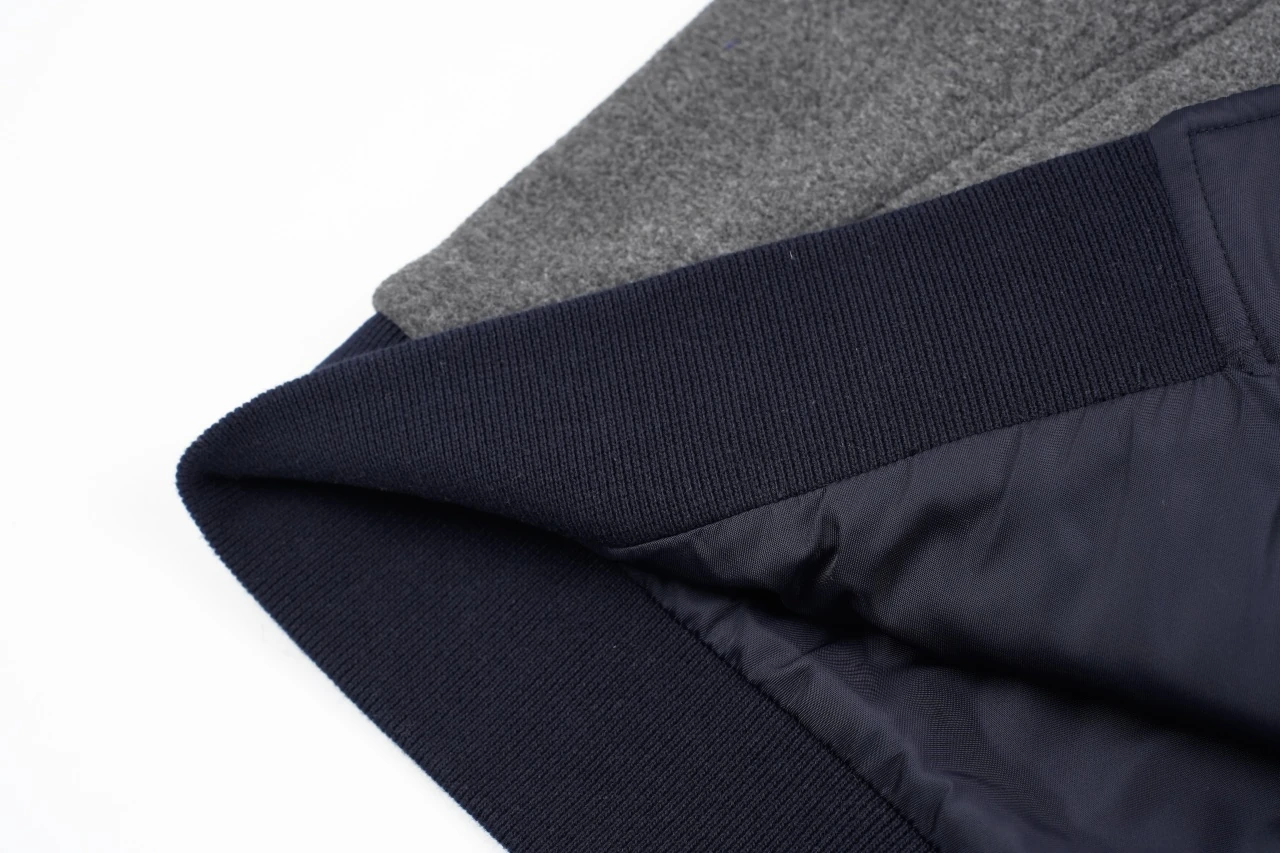 Miu Miu Grey Black Reversible Fleece Bomber Jacket product photo from LabelPicks