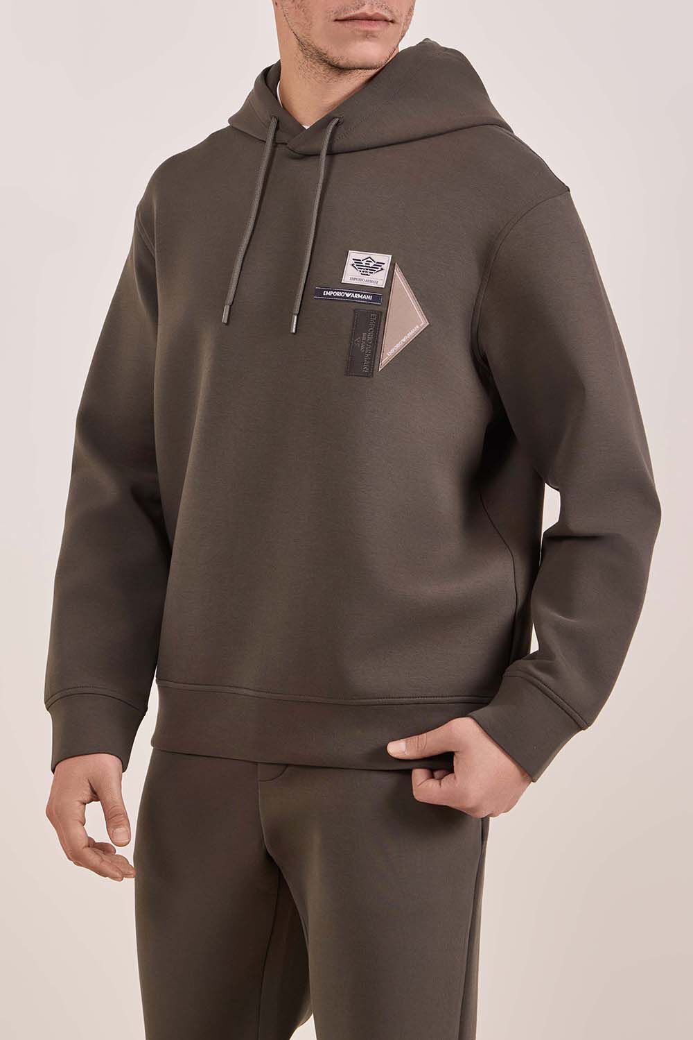 EMPORIO ARMANI סווטשירט קפוצ'ון