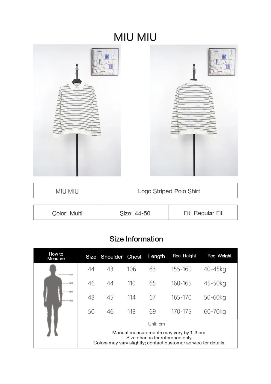 Miu Miu White Black Stripe Logo Intarsia Long Sleeve Polo Shirt product photo from LabelPicks