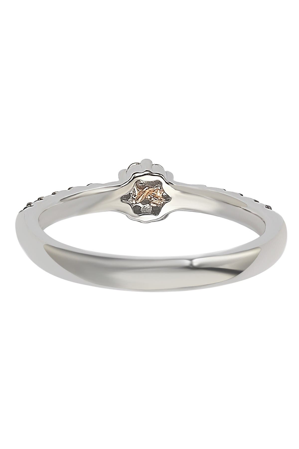SUZY LEVIAN Sterling Silver White CZ Cluster & Pavé Green CZ Band Ring