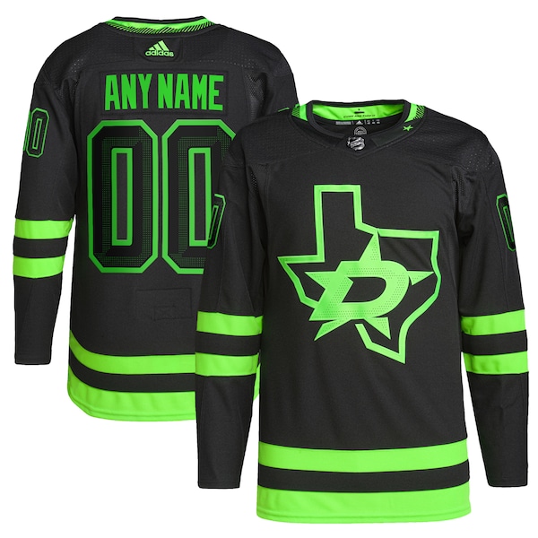 Dallas Stars adidas  Alternate  Primegreen Authentic Custom Jersey - Black
