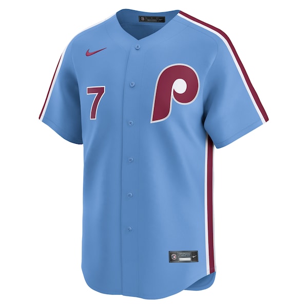 Trea Turner Philadelphia Phillies Nike Alternate Limited Player Jersey – Light Blue