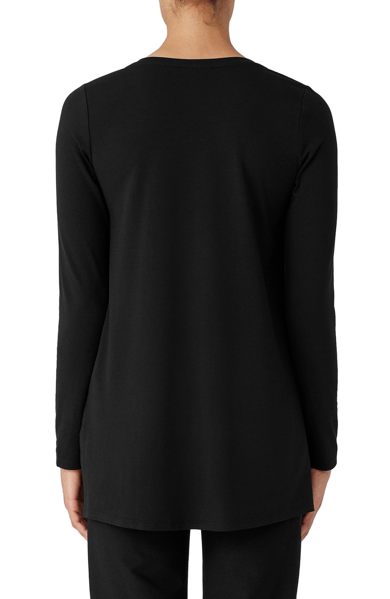 Eileen Fisher Long Sleeve V-Neck Tunic Top