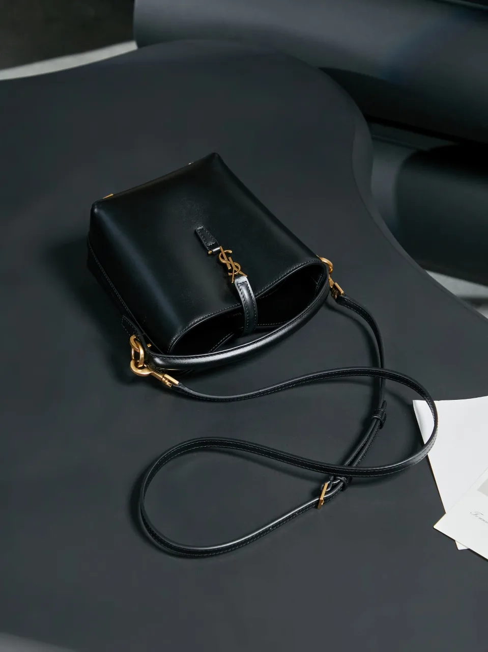 Saint Laurent Black Calfskin Bucket Bag product photo from LabelPicks