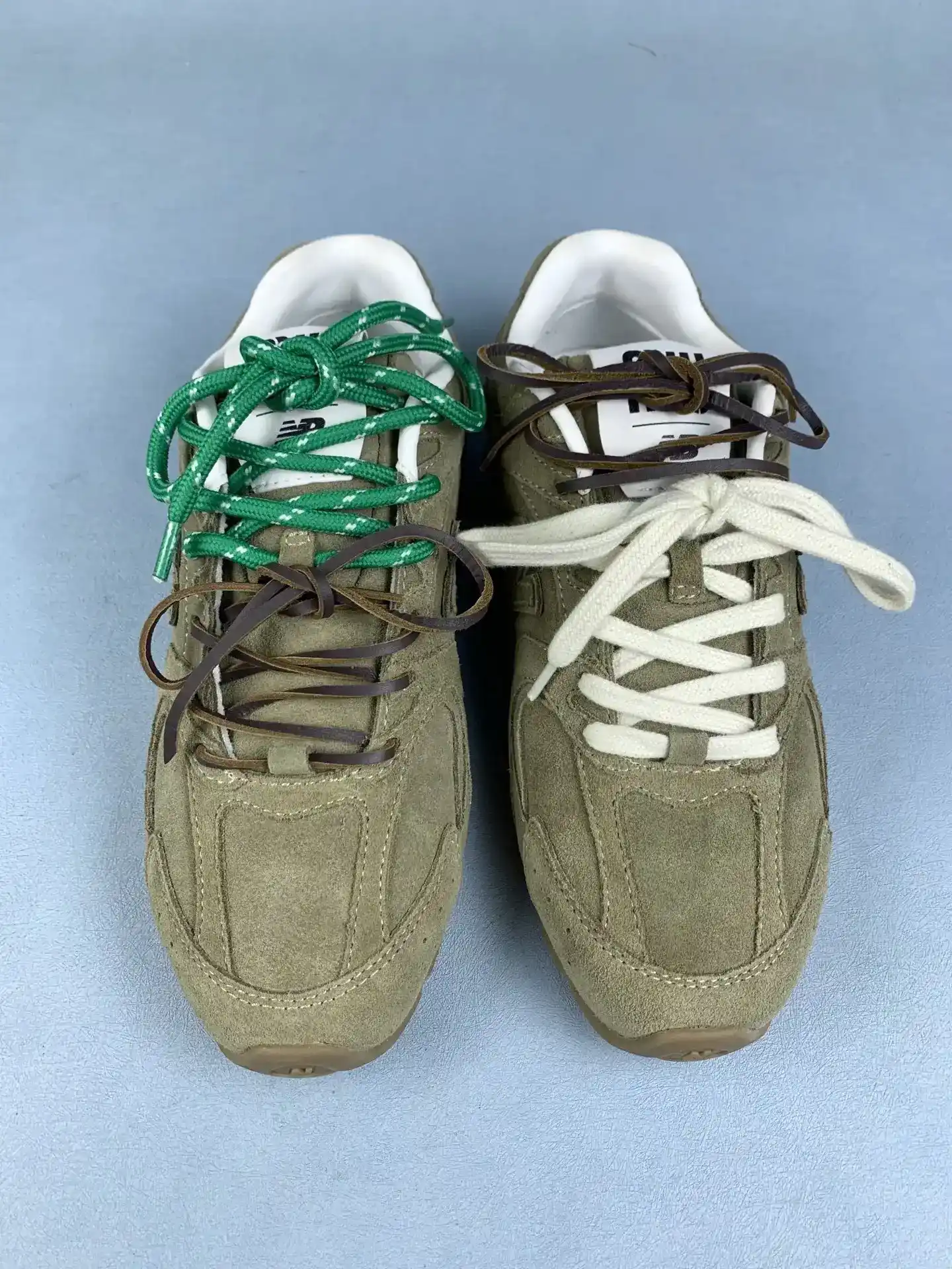 New Balance X Miu Miu 530 SL suede and mesh sneakers product photo from LabelPicks