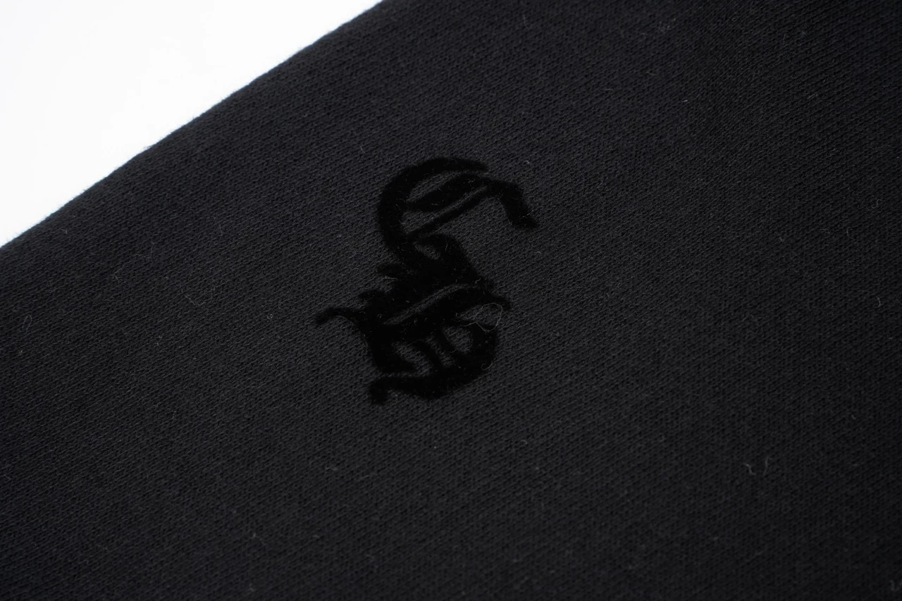 Chrome Hearts Black Flocked Relaxed Straight Pants product photo from LabelPicks