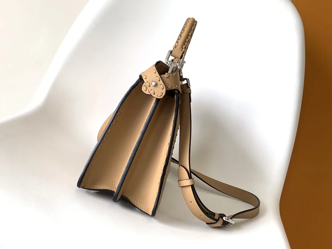 Fendi Beige Peekaboo Calfskin Top Handle Bag product photo from LabelPicks