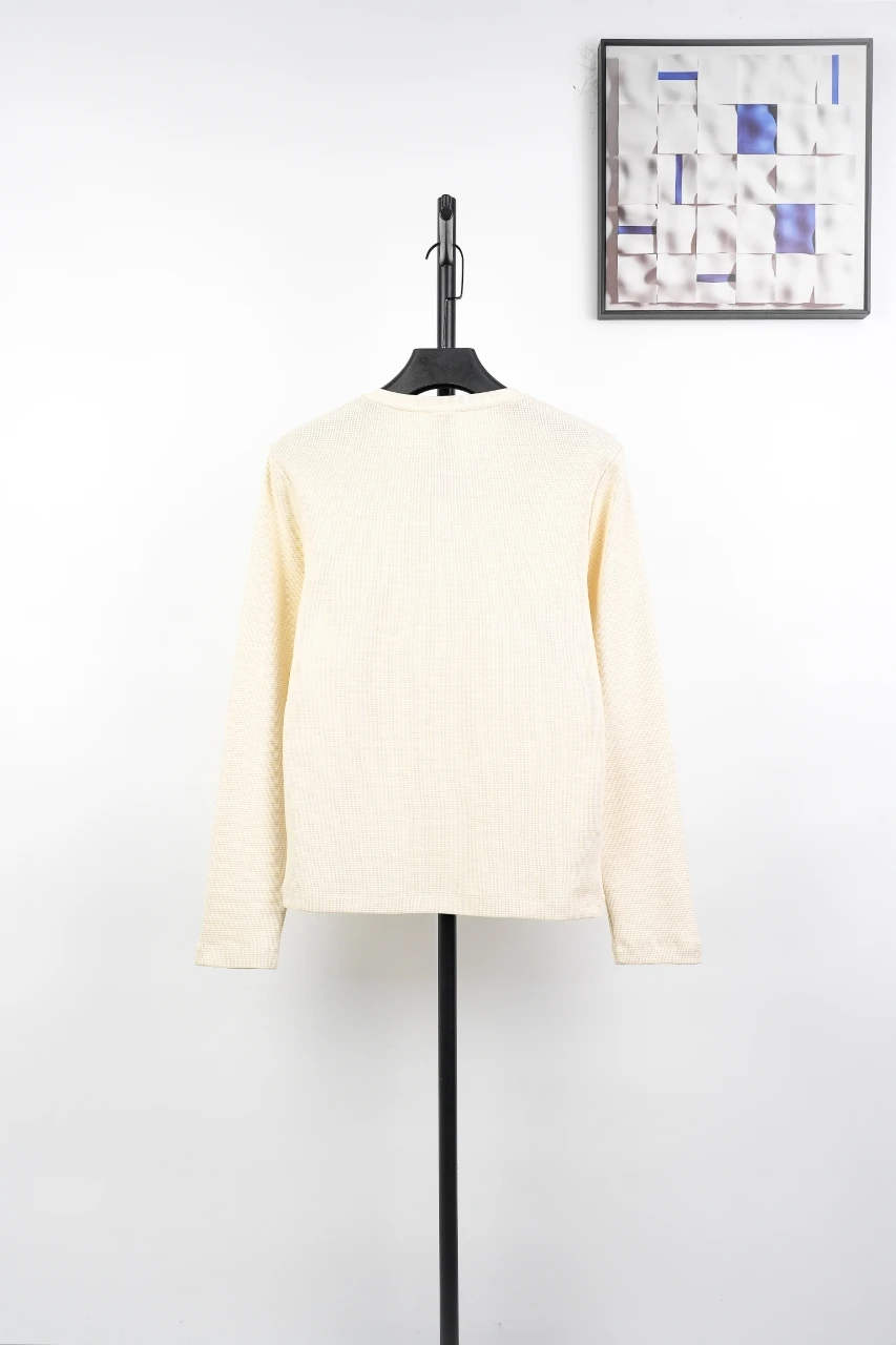 Chrome Hearts Cream Embroidered Silver Button Waffle Henley Long Sleeve product photo from LabelPicks