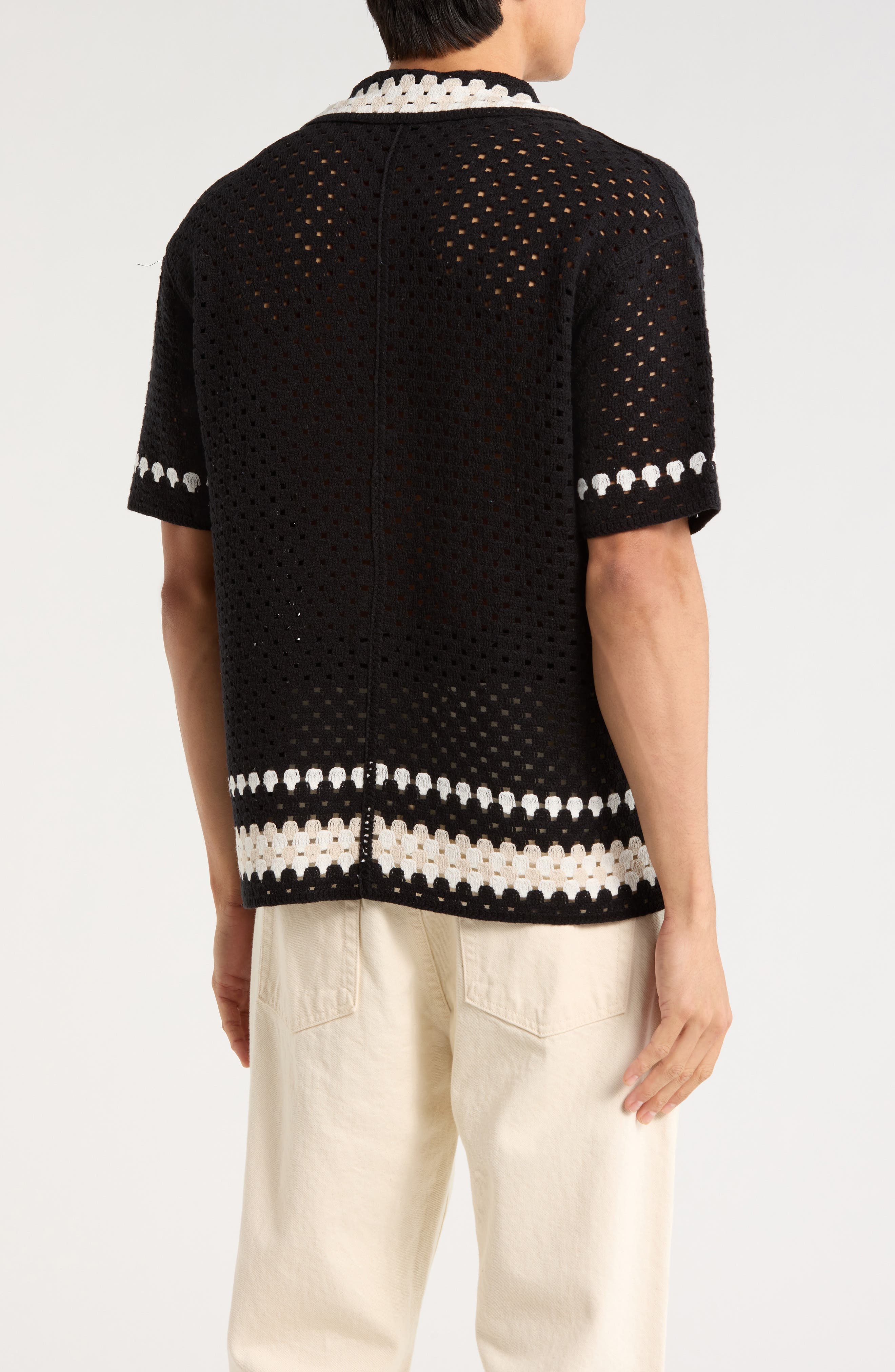 TRUTH Crochet Button-Up Shirt