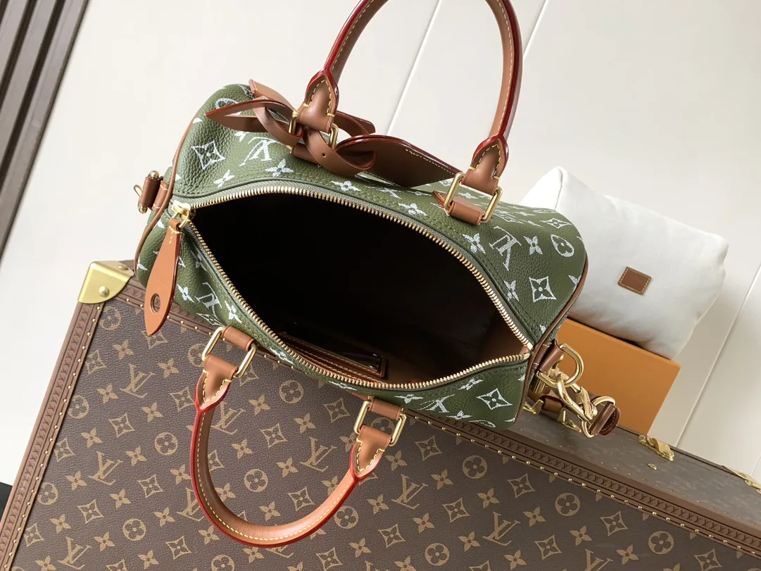 Louis Vuitton Speedy Black Grained Leather Top Handle Bag product photo from LabelPicks