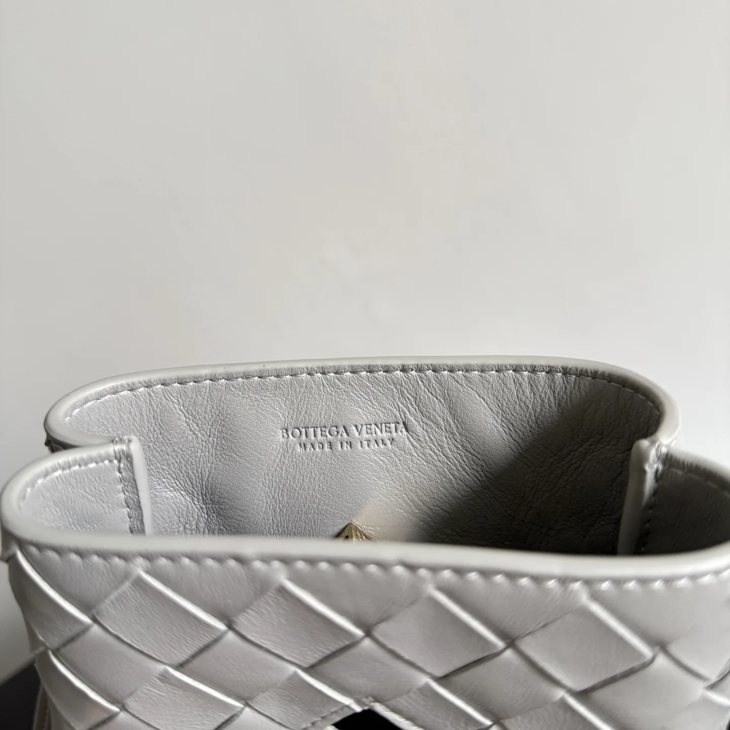 Bottega Veneta Andiamo Intrecciato Woven Leather Crossbody Bag product photo from LabelPicks