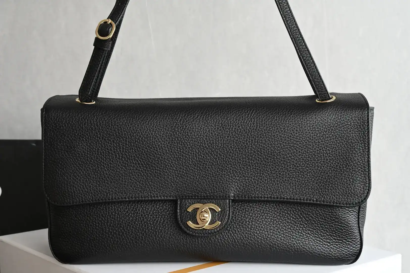 Chanel Black Grained Leather Shoulder Bag product photo from LabelPicks