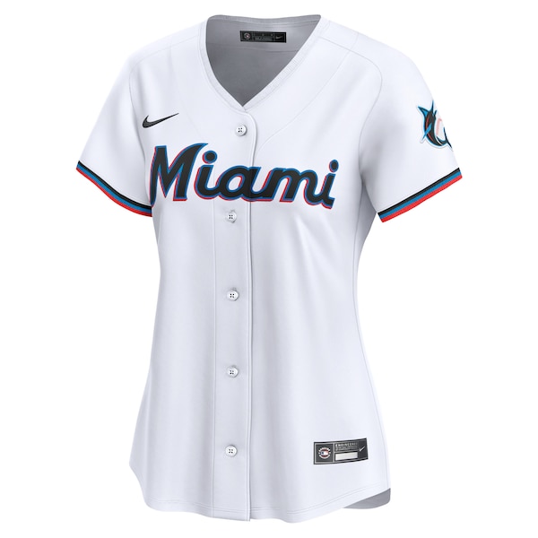 Miami Marlins Nike Women's 2024 Jackie Robinson Day Home Limited Jersey – White